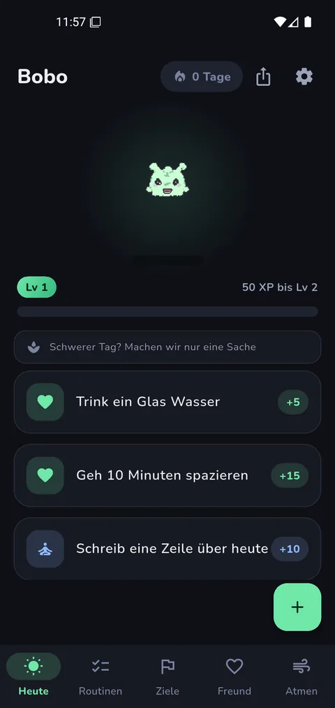 Heutige Aufgaben