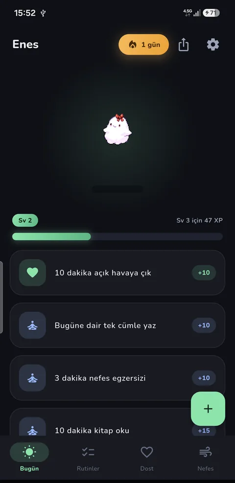 Bugünün görevleri